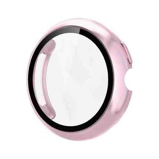 For Google Pixel Watch4 45mm Tempered Film Integrated PC Watch Protective Cover(Rose Pink)