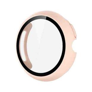 For Google Pixel Watch4 45mm Tempered Film Integrated PC Watch Protective Cover(Pink)