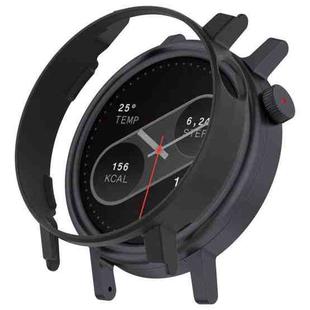 For CMF Watch 3 Pro Half Coverage Hollowed PC Watch Protective Cover(Black)