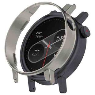 For CMF Watch 3 Pro Half Coverage Hollowed PC Watch Protective Cover(Titanium Steel Color)