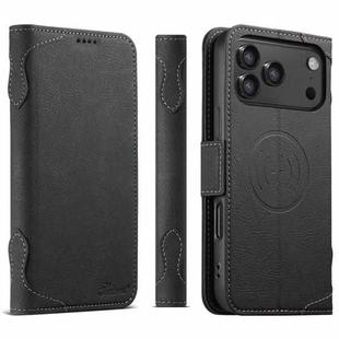 For iPhone 17 Pro Max SUTENI J07 Multifunctional Horizontal Flip Magsafe Leather Phone Case(Black)