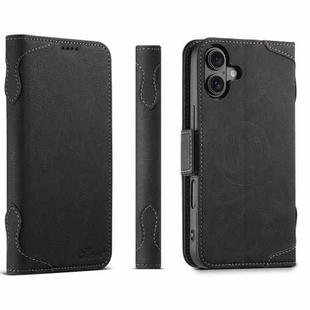 For iPhone 17 SUTENI J07 Multifunctional Horizontal Flip Magsafe Leather Phone Case(Black)
