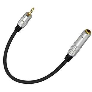 JUNSUNMAY 6.35mm Female to 3.5mm TRS Male Stereo Audio Cable Guitar Cord, Length:0.3m