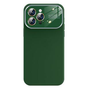For iPhone 16 Pro Max Kalebol Large Windows Frosted Liquid Silicone Phone Case(Cangling Green)