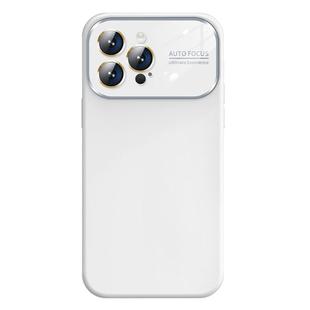 For iPhone 16 Pro Max Kalebol Large Windows Frosted Liquid Silicone Phone Case(Pure White)