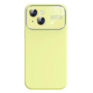 For iPhone 15 Kalebol Large Windows Frosted Liquid Silicone Phone Case(Cream)