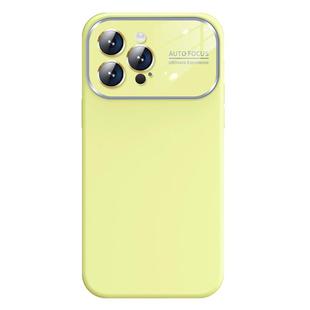 For iPhone 13 Pro Kalebol Large Windows Frosted Liquid Silicone Phone Case(Cream)
