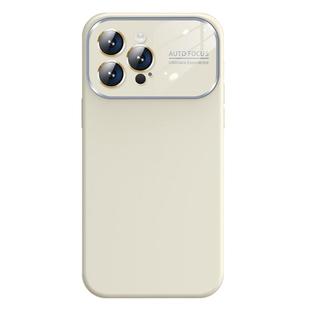 For iPhone 12 Pro Max Kalebol Large Windows Frosted Liquid Silicone Phone Case(Antique White)