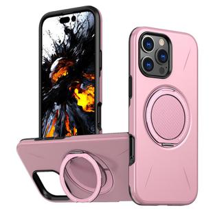 For iPhone 16 Pro Max Kalebol Magnetic MagSafe Rotation Holder PC Phone Case(Pink)