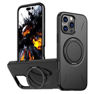 For iPhone 13 Pro Kalebol Magnetic MagSafe Rotation Holder PC Phone Case(Black)