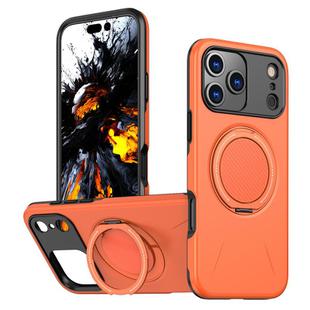 For iPhone 17 Pro Max Kalebol Magnetic MagSafe Rotation Holder PC Phone Case(Orange)