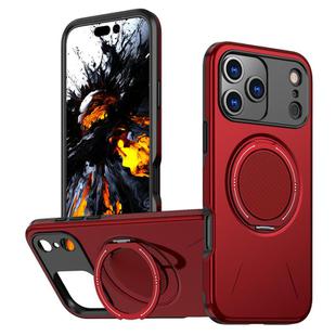 For iPhone 17 Pro Kalebol Magnetic MagSafe Rotation Holder PC Phone Case(Red)