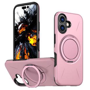 For iPhone 17 Kalebol Magnetic MagSafe Rotation Holder PC Phone Case(Pink)