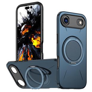 For iPhone 17 Air Kalebol Magnetic MagSafe Rotation Holder PC Phone Case(Blue)