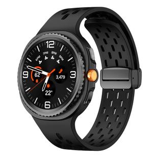 For Samsung Galaxy Watch8 / Watch8 Classic Mesh Magnetic Silicone Watch Band(Black)