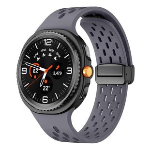 For Samsung Galaxy Watch8 / Watch8 Classic Mesh Magnetic Silicone Watch Band(Space Gray)
