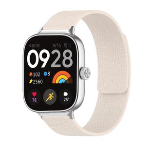 For Xiaomi Smart Band 9 Pro / Redmi Watch 5 Lychee Texture Soft Magnetic Silicone Watch Band(Starlight)