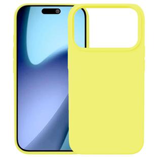 For iPhone 17 Pro Max Kalebol Solid Color Simple All-inclusive Liquid Silicone Phone Case(Yellow)