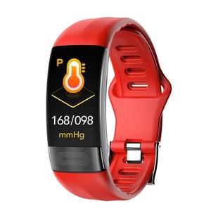 P11 0.96 inch TFT Color Screen Smartwatch IP67 Waterproof,Support Heart Rate Monitoring/Blood Pressure Monitoring/ECG Monitoring/Lorentz Diagram/HRV Health Index(Red)