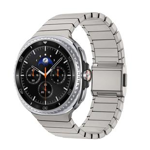 For Samsung Galaxy Watch8 / Watch8 Classic Bamboo Norman Buckle Stainless Steel Watch Band(Titanium Color)