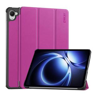For Redmi K Pad 8.8 ENKAY Tri-fold Custer Texture Leather Stand Tablet Case(Purple)