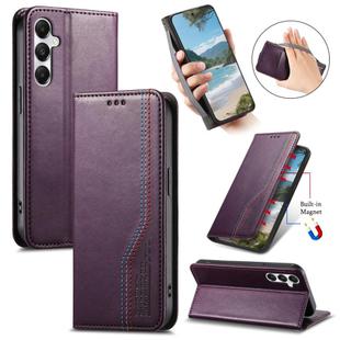 For Samsung Galaxy A26 5G Elastic Wristband Magnetic Suction Leather Phone Case(Purple)