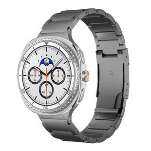 For Samsung Galaxy Watch8 / Watch8 Classic Integrated Three Beads Tortoise Buckle Metal Watch Band(Gray)