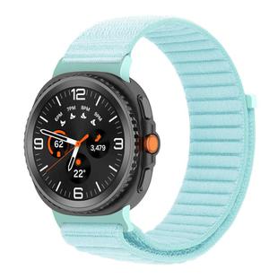 For Samsung Galaxy Watch8 / Watch8 Classic Same Color Wave Texture Braided Nylon Loop Watch Band(Mint Green)