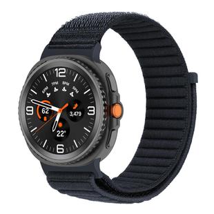 For Samsung Galaxy Watch8 / Watch8 Classic Same Color Wave Texture Braided Nylon Loop Watch Band(Dark Gray)