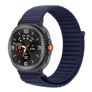 For Samsung Galaxy Watch8 / Watch8 Classic Same Color Wave Texture Braided Nylon Loop Watch Band(Azure Blue)