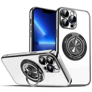 For iPhone 13 Pro Colorful 360 Invisible Ring MagSafe Phone Case(Black)