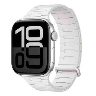 For Apple Watch 42mm / 41mm / 40mm / 38mm I-Shaped Magnetic Silicone Watch Band(Starlight)