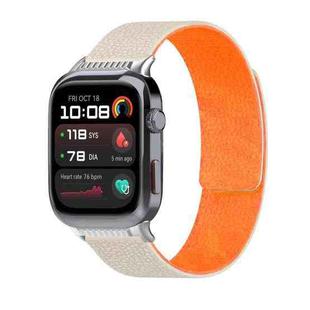 For Huawei Watch D2 Lychee Texture Soft Magnetic Silicone Watch Band(Starlight Orange)