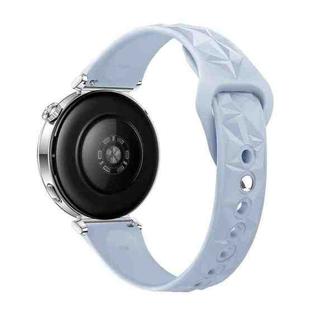 18mm Slim Reverse Buckle Ice Crystal Silicone Watch Band(Ice Crystal Blue)
