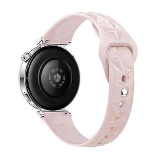 18mm Slim Reverse Buckle Ice Crystal Silicone Watch Band(Bright Pink)