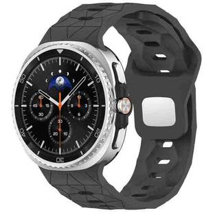 For Samsung Galaxy Watch8 / Watch8 Classic Football Texture Reverse Steel Buckle Silicone Watch Band(Gray)