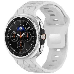 For Samsung Galaxy Watch8 / Watch8 Classic Football Texture Reverse Steel Buckle Silicone Watch Band(Light Gray)
