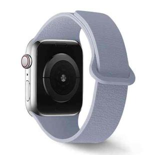 For Apple Watch 42mm / 41mm / 40mm / 38mm Lychee Pattern Magnetic Loop Silicone Watch Band(Soft Mist Purple)