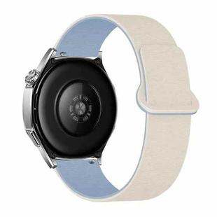 20mm Cloud Wood Grain Reverse Buckle Soft Magnetic Silicone Watch Band(Antique White Mist Blue)