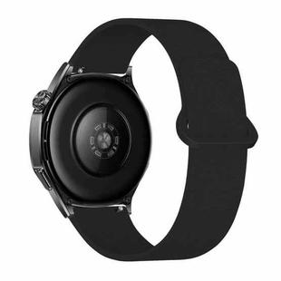 20mm Cloud Wood Grain Reverse Buckle Soft Magnetic Silicone Watch Band(Black)