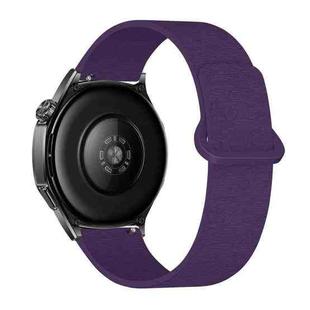 22mm Cloud Wood Grain Reverse Buckle Soft Magnetic Silicone Watch Band(New Plum)