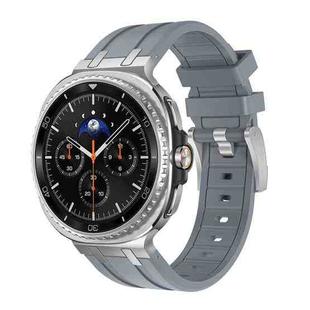 For Samsung Galaxy Watch8 / Watch8 Classic Silicone Watch Band(Silver Gray)