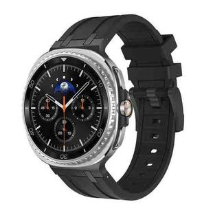 For Samsung Galaxy Watch8 / Watch8 Classic Silicone Watch Band(Black Black)