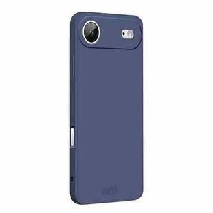 For iPhone Air MOFI Caring Soft Shell Liquid Silicone Skin Feel Phone Case(Grayish Blue)