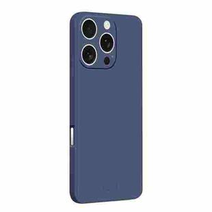 For iPhone 16 Pro Max MOFI Caring Soft Shell Liquid Silicone Skin Feel Phone Case(Grayish Blue)