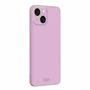 For iPhone 15 MOFI Caring Soft Shell Liquid Silicone Skin Feel Phone Case(Purple)