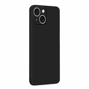 For iPhone 15 Plus MOFI Caring Soft Shell Liquid Silicone Skin Feel Phone Case(Black)