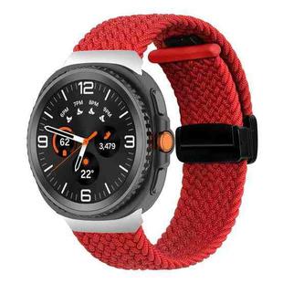 For Samsung Galaxy Watch8 / Watch8 Classic Fold Magnetic Buckle Braided Watch Band(Red)