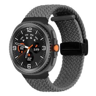 For Samsung Galaxy Watch8 / Watch8 Classic Fold Magnetic Buckle Braided Watch Band(Gray)