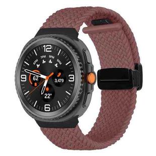 For Samsung Galaxy Watch8 / Watch8 Classic Fold Magnetic Buckle Braided Watch Band(Smoky Purple)